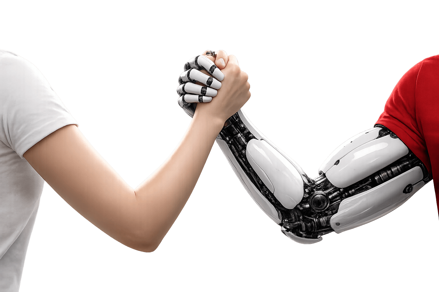 Рукопожатие человека и AI